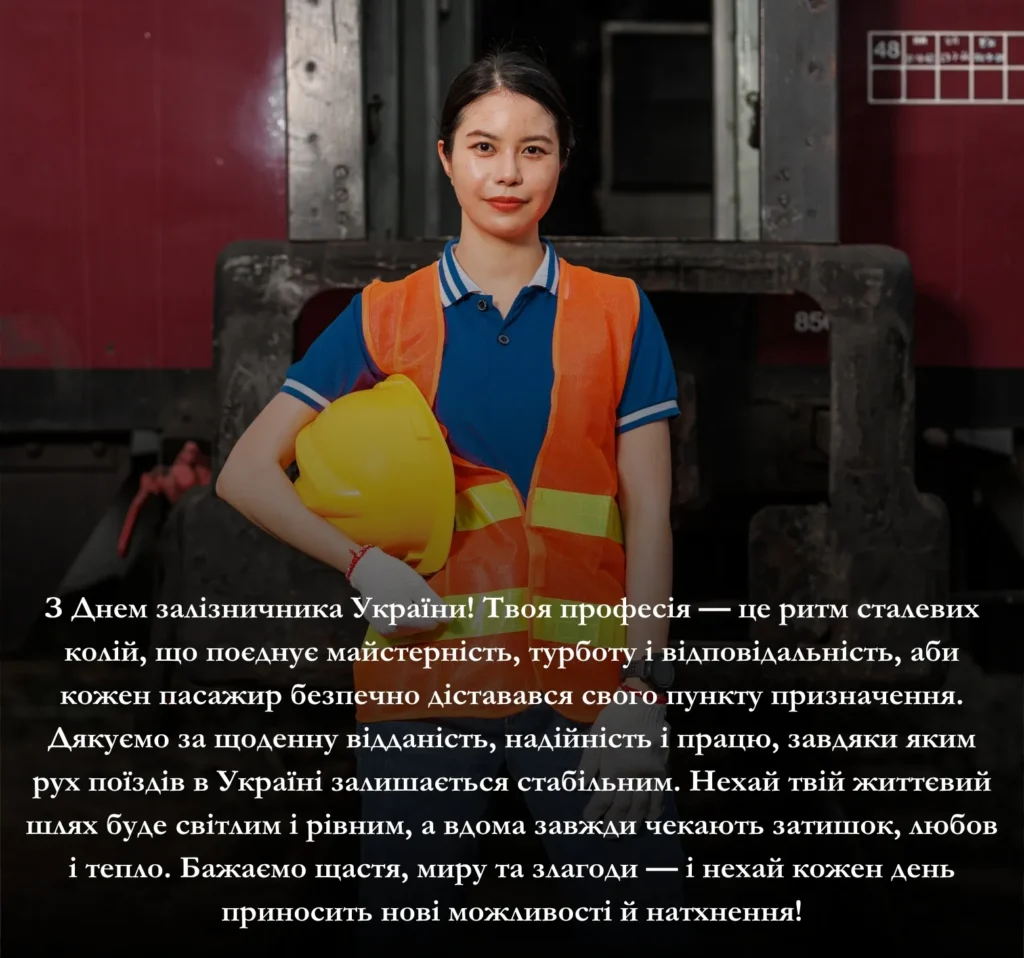Приклади привітань з Днем залізничника