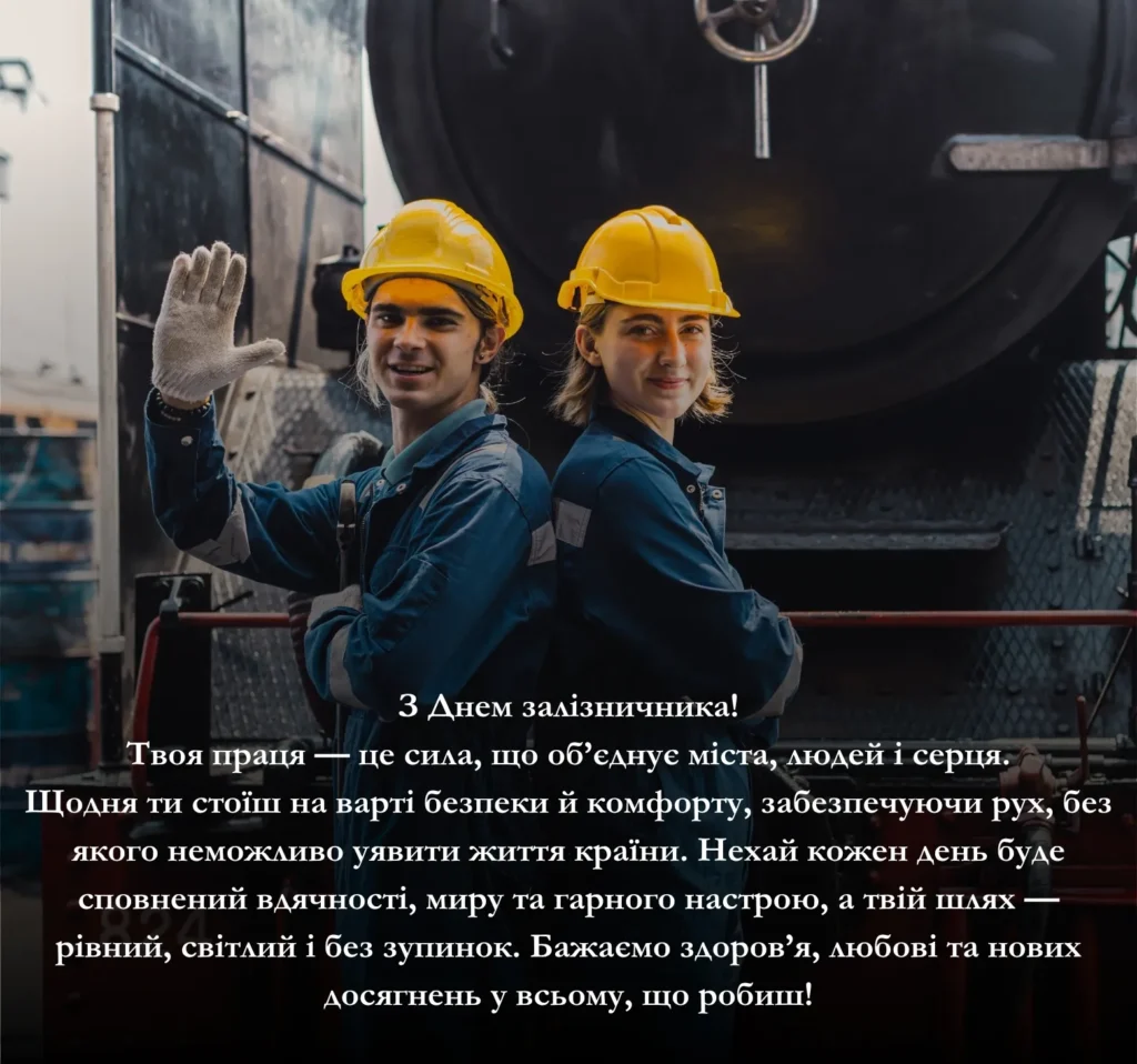 Приклади привітань з Днем залізничника