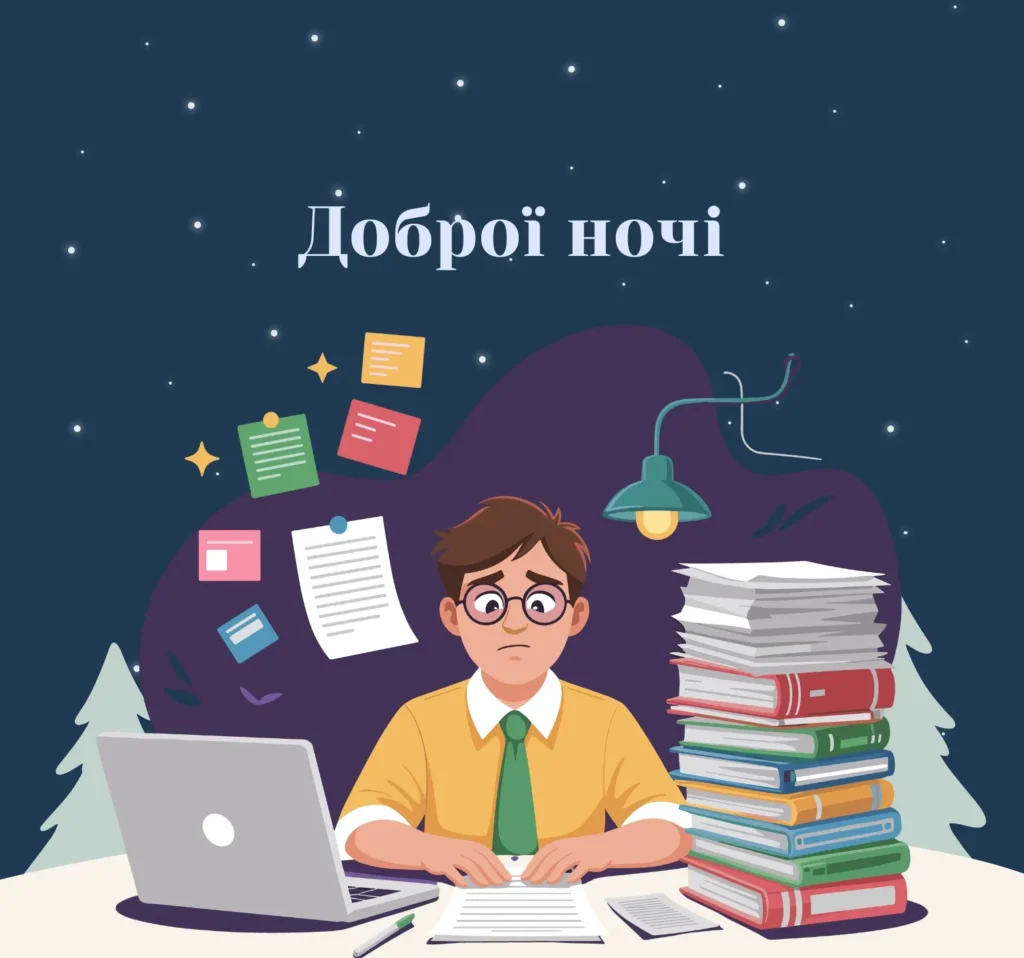 Листівки на добраніч для учнів